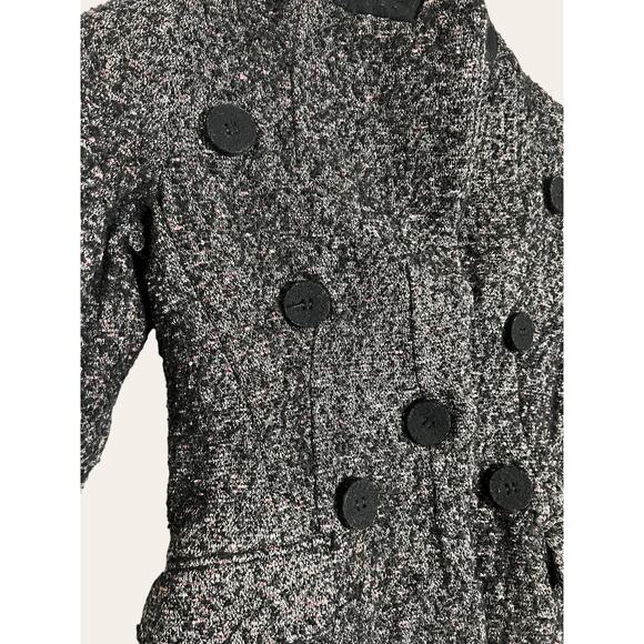 Derek Lam Alpaca Wool Peak Lapel Marled Bouclè Blazer Size 0 - Picture 4 of 8